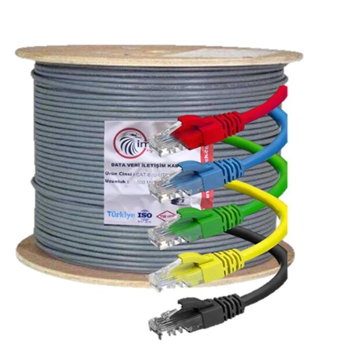 İMZATECH CAT-6  (U/UTP) 23 AWG  NETWORK KABLOSU  500'LÜK GRİ  imzatech 