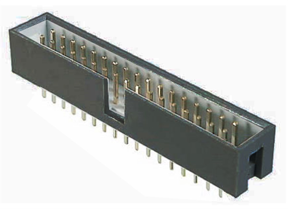 PCB Konnektör 26 Pin Erkek Kilitsiz Düz, Siyah Renk, Header, 26 contacts, straight, pitch 2.54mm x 2.54mm, Black