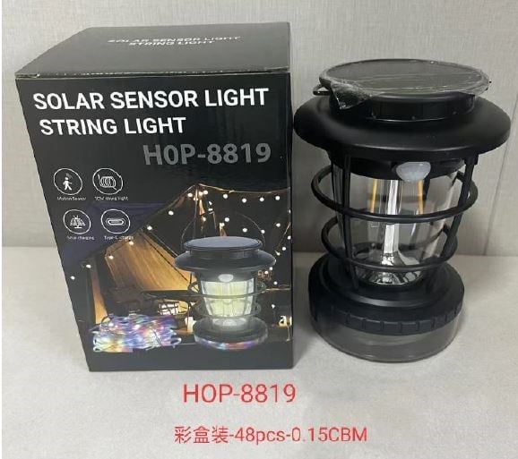 PowerMaster HOP-8819 Solar Sensörlü Kamp Lambası  Powermaster 