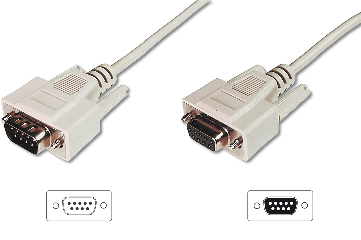 Digitus Veri İletim/Seri Uzatma Kablosu, D-Sub 9 Erkek / D-Sub 9 Dişi, 10 metre, Seri, AWG28, tek kat zırhlı, bej renk<br>
Digitus Data Transfer Extension Cable, D-Sub 9 M/F, 10.0m, Serial, Molded, Beige