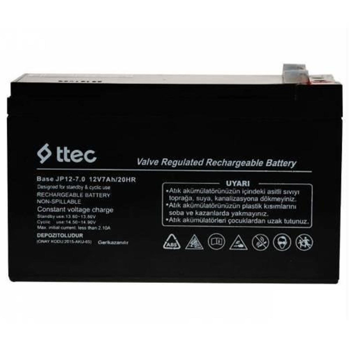 TTEC 12V 7AH BASE BAKIMSIZ KURU TİP AKÜ