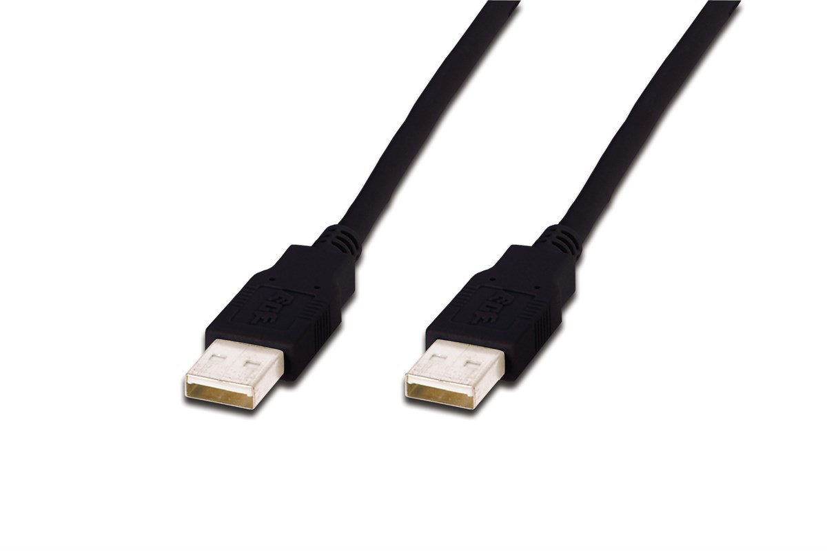 DIGITUS USB 2.0 connection cable, type A M/M, 3.0m, USB 2.0 compatible, bl
