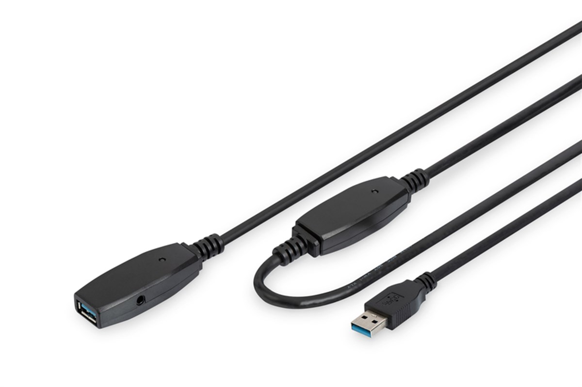 Digitus USB 3.0 Repeater / Uzatma Kablosu, 20 metre<br>
Digitus Active USB 3.0 extension cable, 20 m