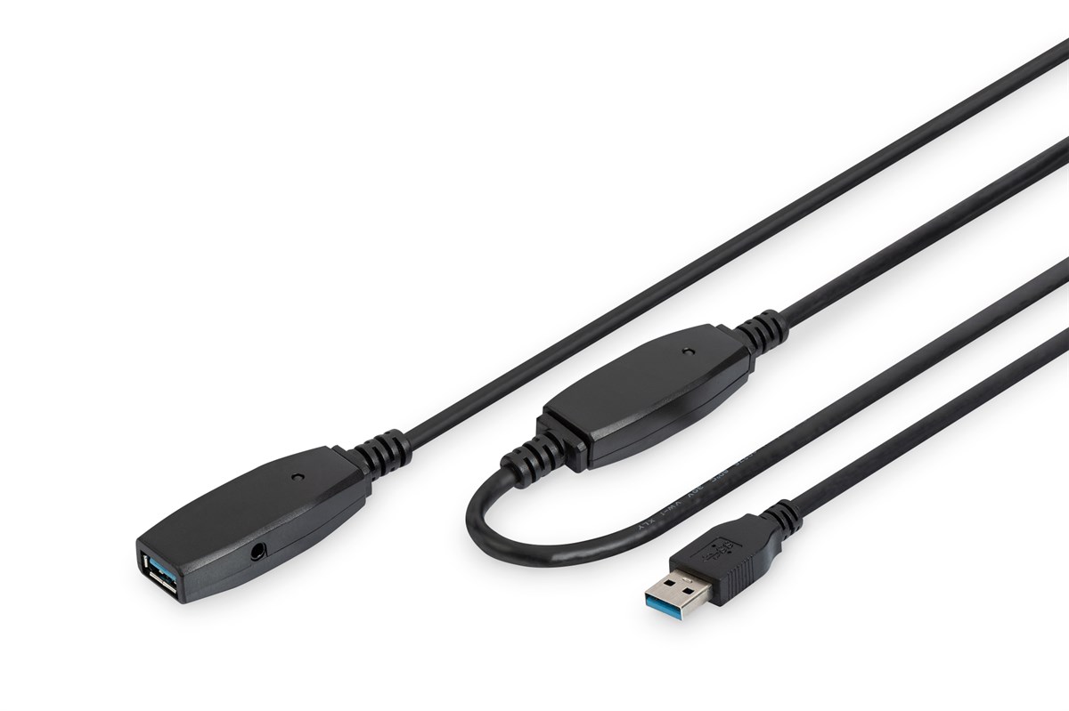 Digitus USB 3.0 USB Repeater / Uzatma Kablosu, 15 metre<br>
Digitus Active USB 3.0 extension cable, 15 m