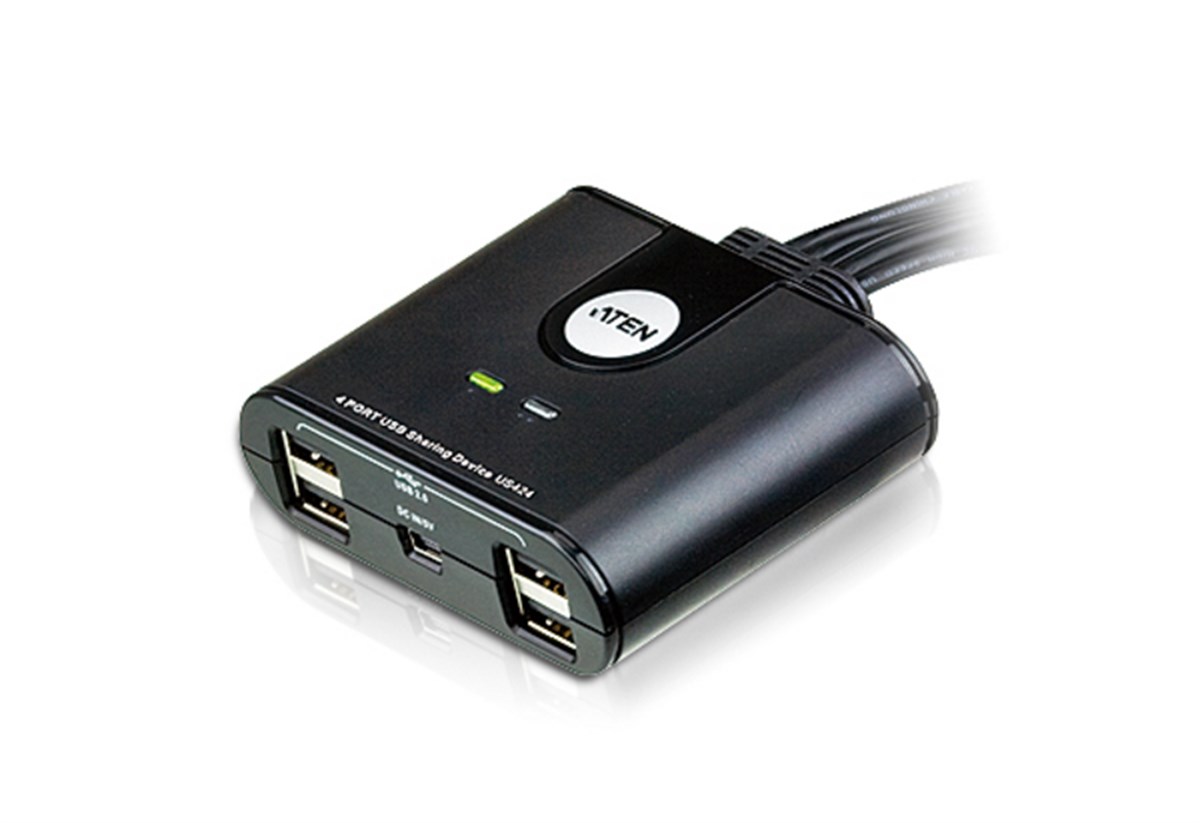 USB Arayüzüne Sahip Cihazları Paylaştıran Switch, USB 2.0 , 4 PC, 4 USB Cihaz (4-Port USB Peripheral Sharing Device)