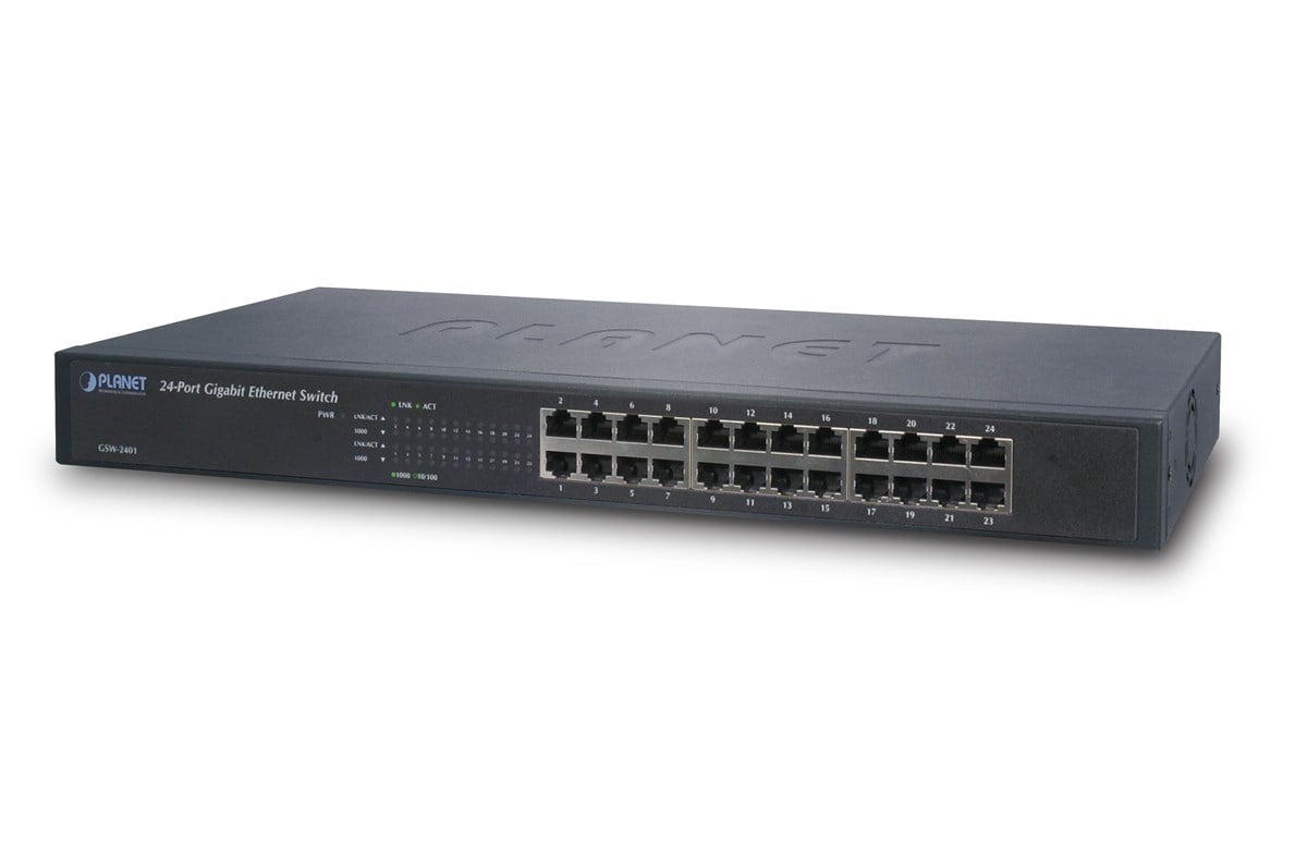 Yönetilemeyen Switch (Unmanaged Switch)<br>
24 Port 10/100/1000Base-T
