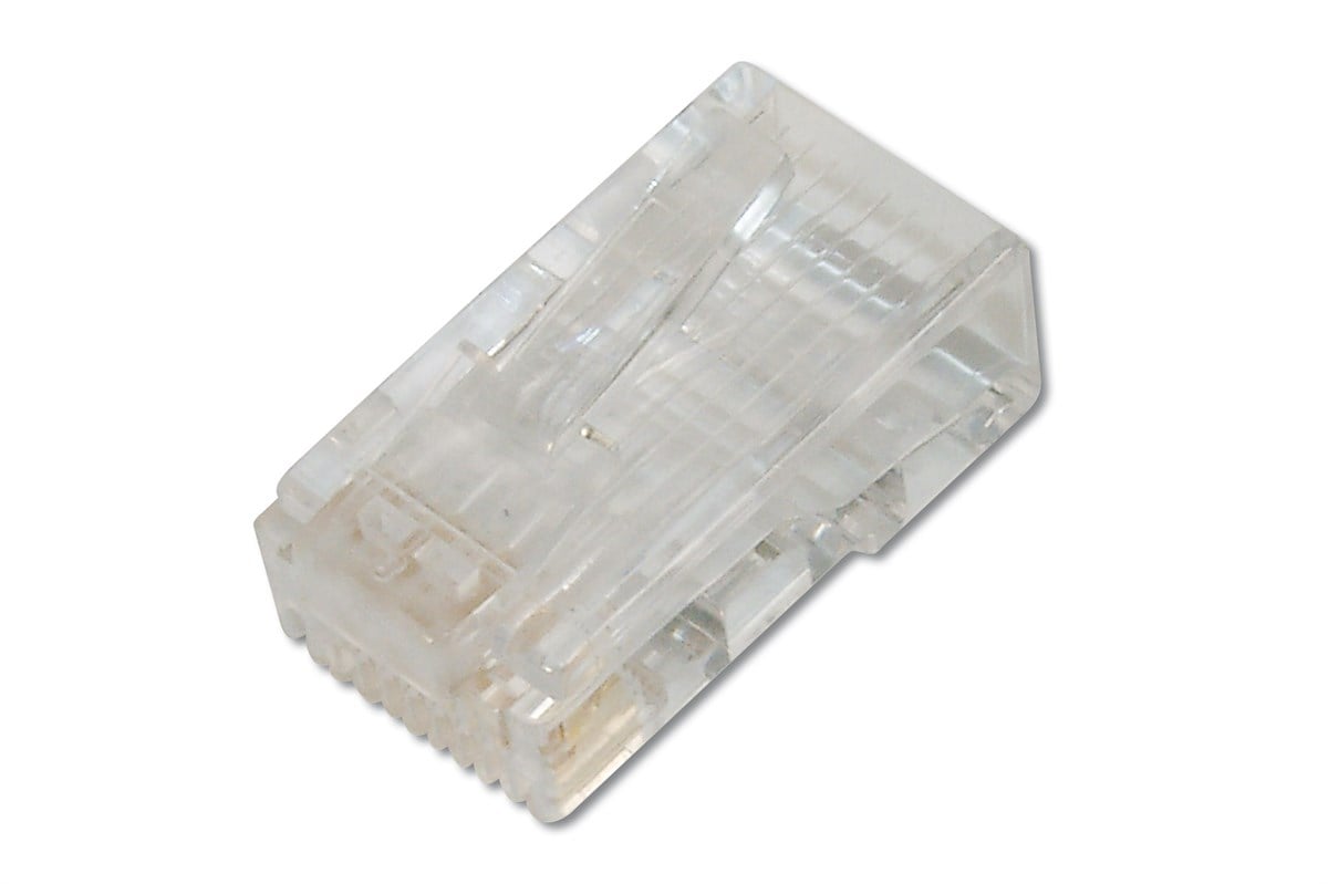Yuvarlak Kablo Tipi için CAT 6 Modüler Konnektör, zırhsız/ekransız, kılavuz (guide plate) dahil