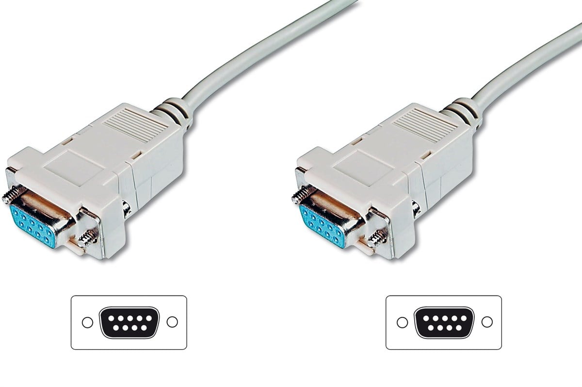 Digitus Modem Bağlantı Kablosu, D-Sub9 Dişi - D-Sub9 Dişi, 1.8 metre, vidalı, bej renk<br>
Digitus Zero-Modem connection cable, D-Sub9 F/F, 1.8m, snap-hoods, beige