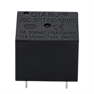 12 Volt 10 Amper DC Tek Kontak 5 Pinli Küp Röle JQC-3F(T73)