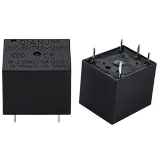 12 Volt 10 Amper DC Tek Kontak 5 Pinli Küp Röle JQC-3F(T73)