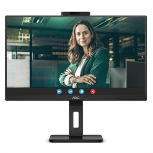 23.8 AOC 24P3CW IPS 4MS 75MHZ 1XHDMI 1XDP USB TYPE-C RJ45 FHD 1920X1080 WEBCAM HOPARLÖR ÇERÇEVESİZ PIVOT VESA SİYAH