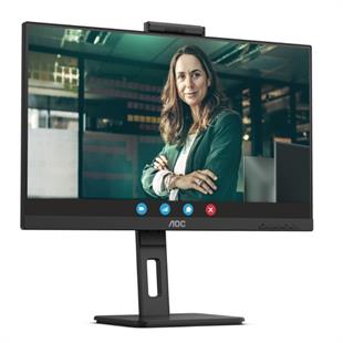 23.8 AOC 24P3CW IPS 4MS 75MHZ 1XHDMI 1XDP USB TYPE-C RJ45 FHD 1920X1080 WEBCAM HOPARLÖR ÇERÇEVESİZ PIVOT VESA SİYAH