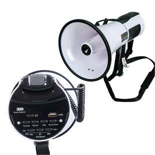 27960 - NOTEL 106U 100 WATT BLUETOOTH-USB-SİREN-SES KAYIT ÖZELİKLİ DAHİLİ BATARYALI BÜYÜK BOY MEGAFON