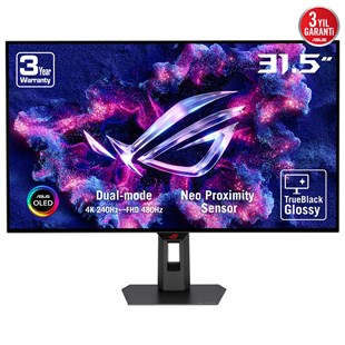 31.5 ASUS ROG STRİX OLED XG32UCWMG 4K 240HZ / FHD 480HZ 0.03MS HDR10 DUAL MODE WOLED GAMİNG MONİTÖR