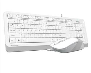 A4 TECH F1010 Q Türkçe USB Multimedya Beyaz 1600dpi Klavye+ Mouse