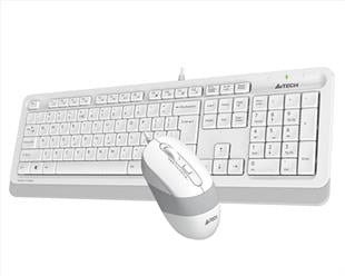 A4 TECH F1010 Q Türkçe USB Multimedya Beyaz 1600dpi Klavye+ Mouse