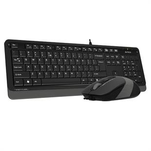 A4TECH F1010 Kablolu USB Q Trk Siyah/Gri Klavye - Mouse Set