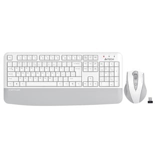 A4 TECH FG2500S PLUS KABLOSUZ MULTİMEDYA BEYAZ/GRİ 2.4 GHz /3200 DPI Q KLAVYE+MOUSE
