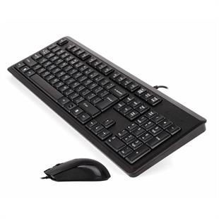 A4TECH KR-9276 Kablolu USB Q Trk Siyah Klavye - Mouse Set