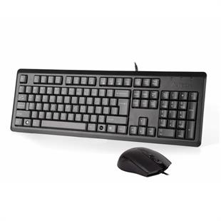 A4TECH KR-9276 Kablolu USB Q Trk Siyah Klavye - Mouse Set