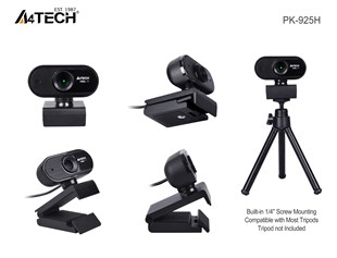 A4 TECH PK-925H 16MP 1080P HD Mikrofonlu Siyah Webcam