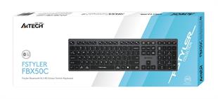 A4 Tech FBX50C Bluetooth Q şarjlı gri klavye