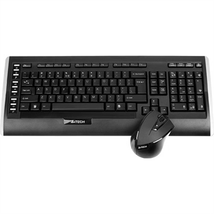 A4TECH 9300F Kablosuz Q Trk Siyah Klavye - Mouse Set