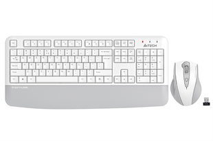 A4TECH FG2500S PLUS Kablosuz Q Trk Beyaz Klavye - Mouse Set
