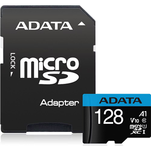 ADATA 128GB Premier 100MB/S CLASS10 A1 Adaptörlü MicroSDXC Hafıza Kartı AUSDX128GUICL10A1-RA1