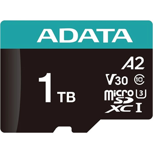 ADATA 1TB Premier Pro AUSDX1TUI3V30SA2-RA1 U3 V30 A2 100-85MB/s + Adaptör microSDXC Hafıza Kartı