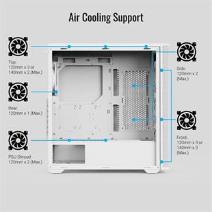 AEROCOOL D501A D501A-WT-V2 Gaming Mid-Tower PC Kasası