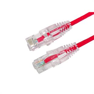 AGER 0.15metre CAT6 Utp Slim AWG28 AC-602-0015/R Kırmızı LSZH Patch Kablo (10lu Paket)