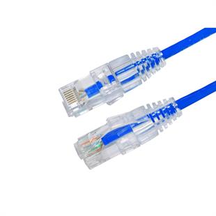 AGER 0.15metre CAT6 Utp Slim AWG28 AC-602-0015/B Mavi LSZH Patch Kablo (10lu Paket)