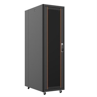 AGER 22U 600x1000mm Dikili Tip Siyah Kabinet Vega AG-VB22U6010S1 Cam Kapak