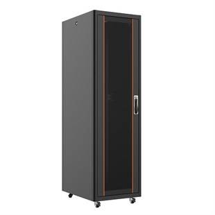 AGER 26U 600x800mm Dikili Tip Siyah Kabinet Agena AG-VB26U6080S1 Cam Kapak
