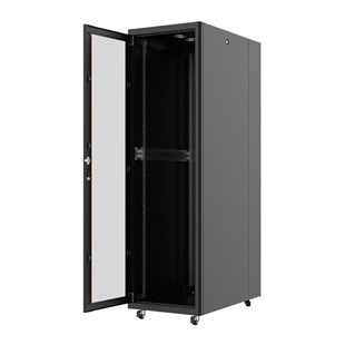 AGER 32U 600x1000mm Dikili Tip Siyah Kabinet Vega AG-VB32U6010S1 Cam Kapak