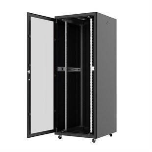 AGER 36U 800x800mm Dikili Tip Siyah Kabinet Vega AG-VB36U8080S1 Cam Kapak