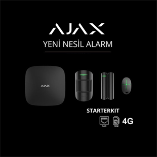 AJAX Starterkit 4G Alarm Seti Siyah
