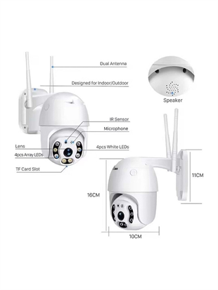 APRONX 3MP PTZ Speed Dome 2.8mm Wıfı Kablosuz 4G IP Kamera APX-WP70