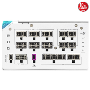 ASUS 1200W ROG Thor 1200P3 Tam Modüler Power Supply Beyaz