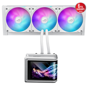 ASUS 360mm ROG RYUO IV 360 WHITE ARGB Sıvı Soğutmalı AM5-1851p İşlemci Fanı Beyaz