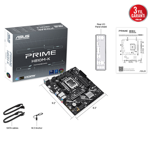 ASUS PRIME H810M-K DDR5 HDMI PCIE 4.0 1851p mATX