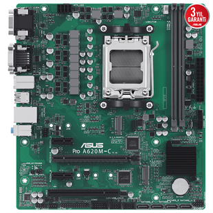 ASUS PRO A620M-C-CSM DDR5 HDMI-DVI-DP TYPEC PCIE 4.0 AM5 mATX Kurumsal Anakart