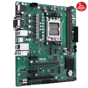 ASUS PRO A620M-C-CSM DDR5 HDMI-DVI-DP TYPEC PCIE 4.0 AM5 mATX Kurumsal Anakart