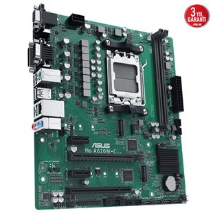 ASUS PRO A620M-C-CSM DDR5 HDMI-DVI-DP TYPEC PCIE 4.0 AM5 mATX Kurumsal Anakart