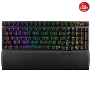 ASUS ROG Strix Scope II 96 Wireless NX Snow White - 96% RGB Mekanik Gaming Klavye - Tri-Mode 2.4GHz/BT/USB