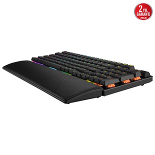 ASUS ROG Strix Scope II 96 Wireless NX Snow White - 96% RGB Mekanik Gaming Klavye - Tri-Mode 2.4GHz/BT/USB