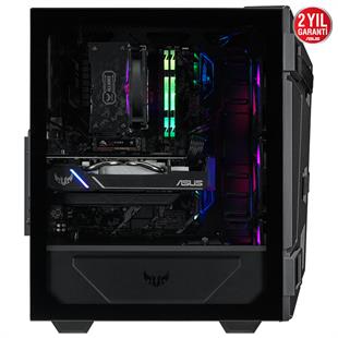 ASUS TUF GAMING GT301 PSU YOK 4x12CM ARGB FAN ATX TEMPERLİ SİYAH GAMING KASA