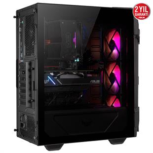 ASUS TUF GAMING GT301 PSU YOK 4x12CM ARGB FAN ATX TEMPERLİ SİYAH GAMING KASA