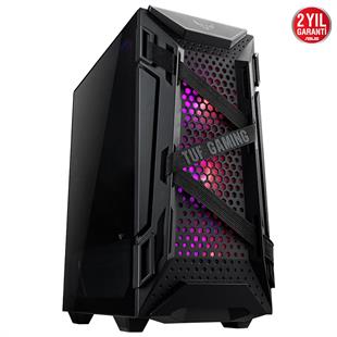 ASUS TUF GAMING GT301 PSU YOK 4x12CM ARGB FAN ATX TEMPERLİ SİYAH GAMING KASA